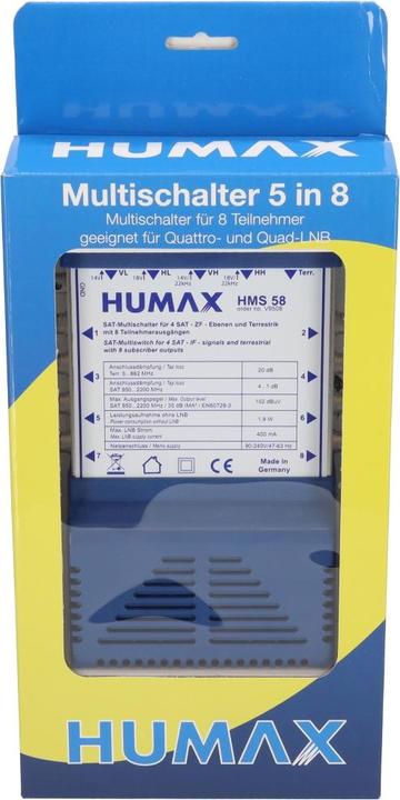 Produktbild Humax Multischalter für 8 Teilnehmer (Multischalter)