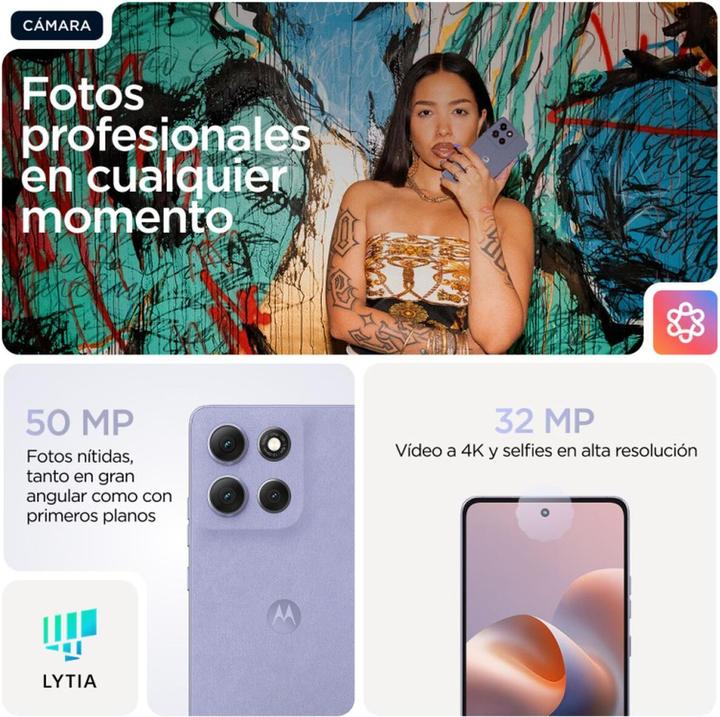 Productafbeelding Motorola Moto G86 (256 GB, Kosmische Hemel, Lila, 6.67", SIM + eSIM, 5G)