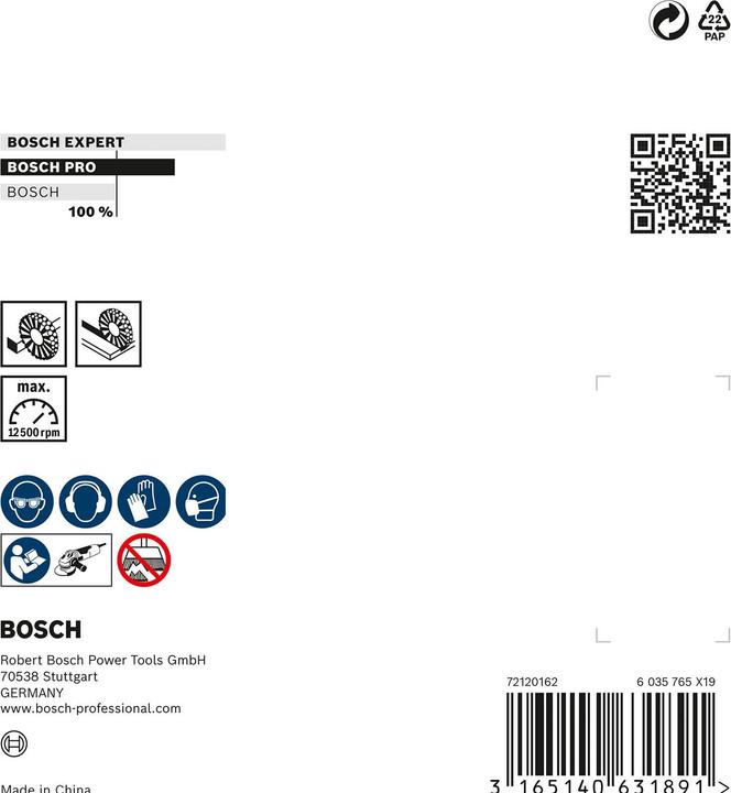 Produktbild Bosch Professional Zubehör PRO Stainless Steel heavy Kegelbürste, 115 x 0,35 mm, Gewinde