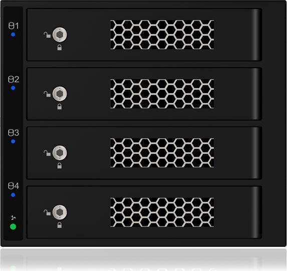 Actual product image Icy Box IB-544SSK, 4-bay backplane, SAS/SATA-2