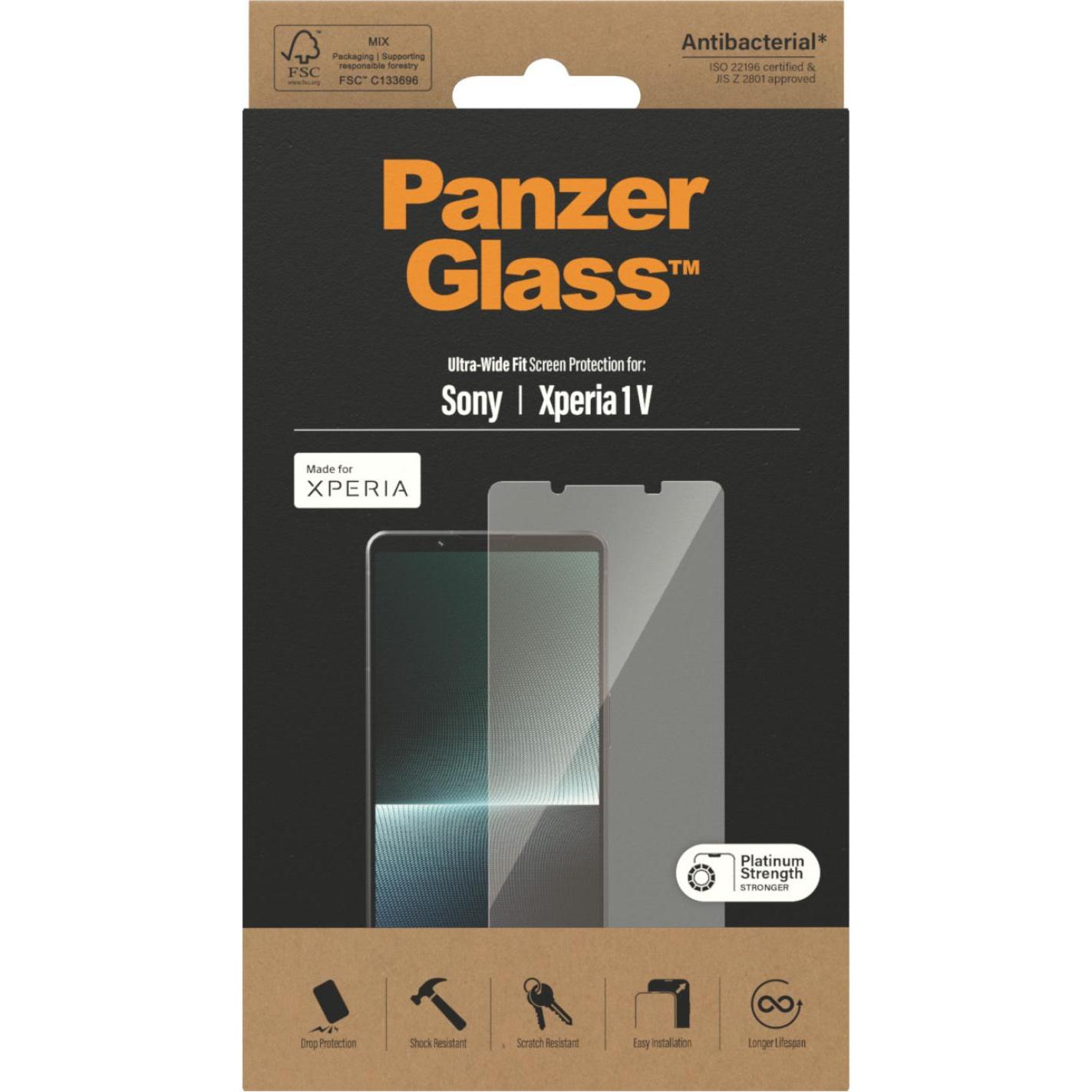 Thumbnail - PanzerGlass Sony Xperia 1V UltraWide, Paltinum strength, antibact.l (1 Stück, Sony Xperia 1 V), Smartphone Schutzfolie, ...