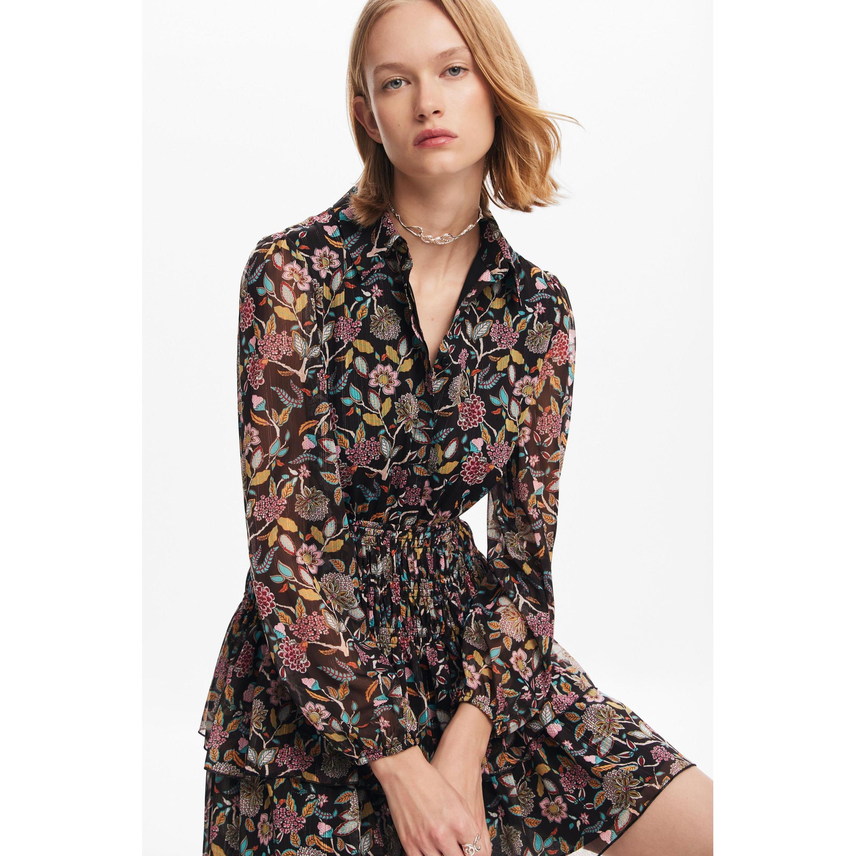 Thumbnail - Desigual, Damen, Kleider, hemdkleid deigual andalo, Schwarz, (S)