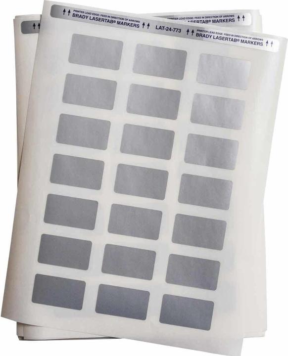 Produktbild Brady LAT-24-773-1, metallisierter Polyester, Silber, 44.45 x 25.40 mm, mit Laminat, dauerhaft kle (4.45 cm)