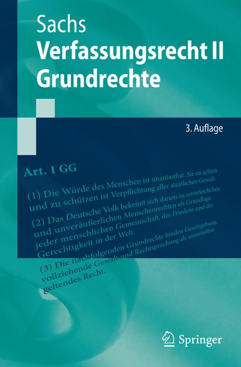 Produktbild Verfassungsrecht II - Grundrechte (Deutsch, Michael Sachs, 2016)