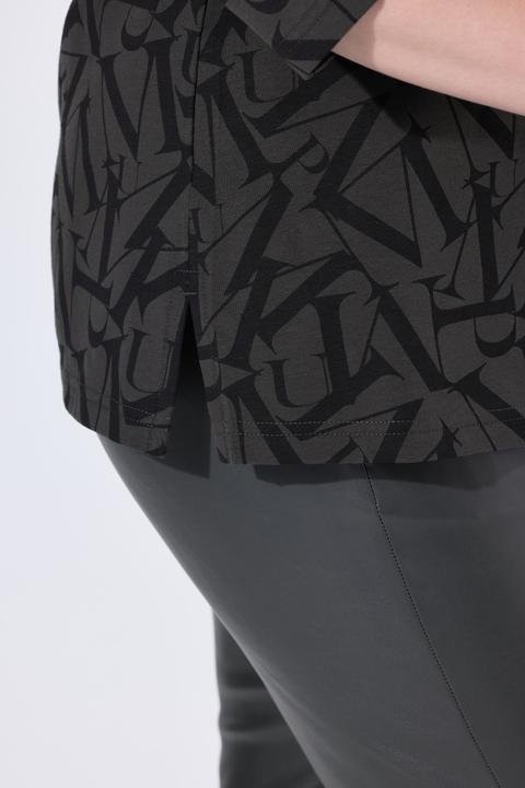 Produktbild Ulla Popken Shirt, Buchstaben, Classic, V-Ausschnitt, 3/4-Arm (50, 52)