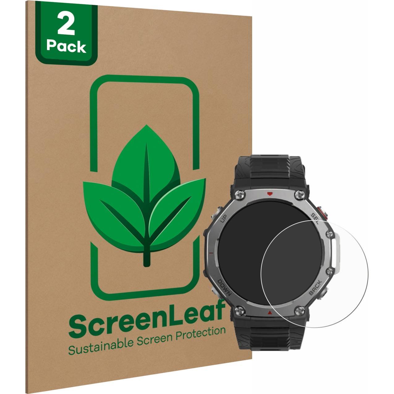 ScreenLeaf Schutzfolie nachhaltiger Displayschutz Displayschutzfolie Folie Klar Transparent, Smartwatch Schutzfolie, Tra...