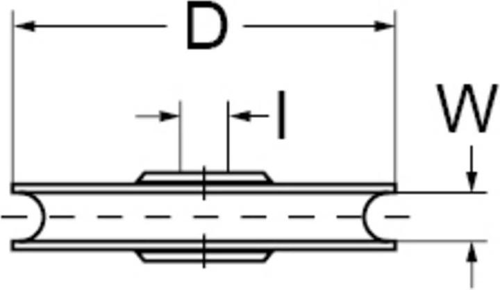 Produktbild Dörner + Helmer DH Seilrolle Ø 40 mm, Kunststoff 10 St