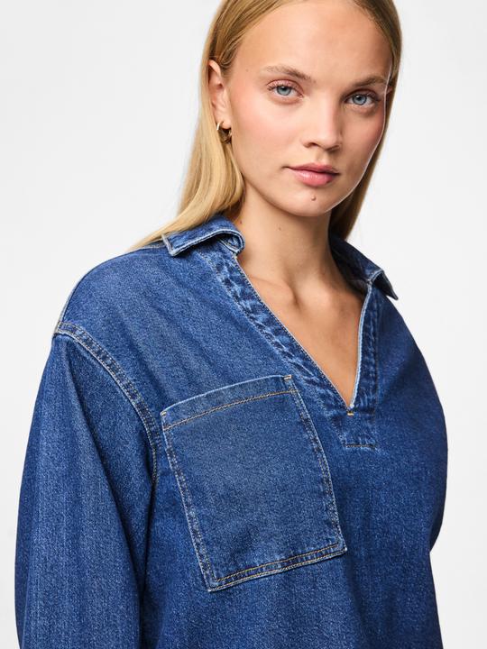 Immagine prodotto Pieces Pcsilke V-Ausschnitt Denim Hemd (L)