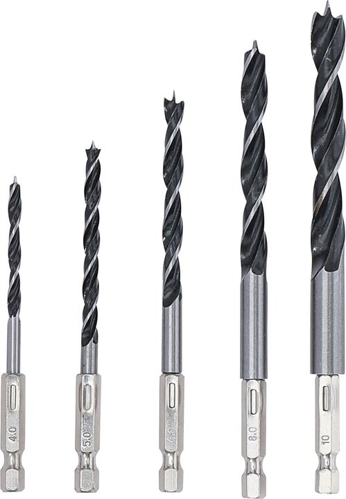 Produktbild BGS Holzbohrer-Satz 4 - 10 mm Sechskantantrieb 5-tlg. (10 mm, 4 mm, 6 mm, 8 mm, 5 mm)