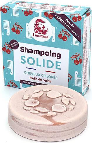 Actual product image Lamazuna Solid shampoo coloured hair cherry kernel oil - 70ml - (Solid shampoo)