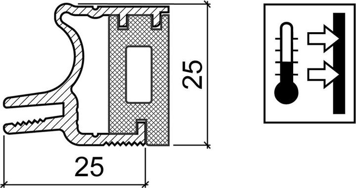 Hebgo Soglie per porte 178 alu grezzo, p