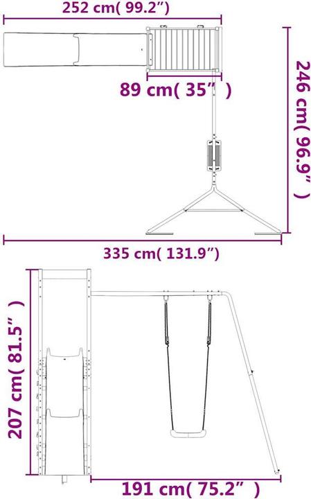 Actual product image vidaXL Spielplatz