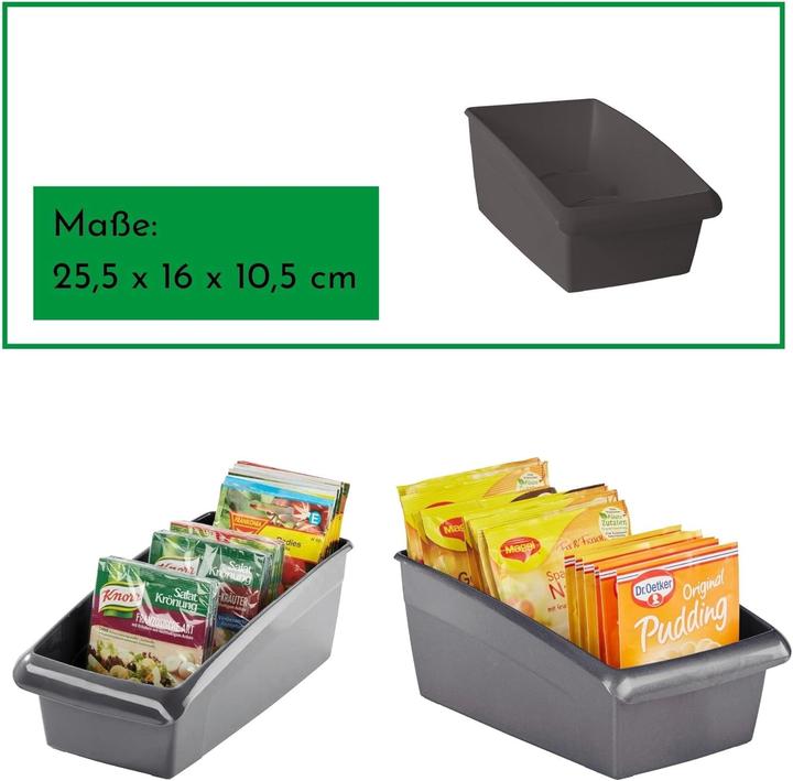 Actual product image Novaliv Medikamenten Organizer Set Hausapotheke - 25 x 12 cm und 25 x 16 cm ANTHRAZIT GRAU - Medikam (12 cm, 2x)
