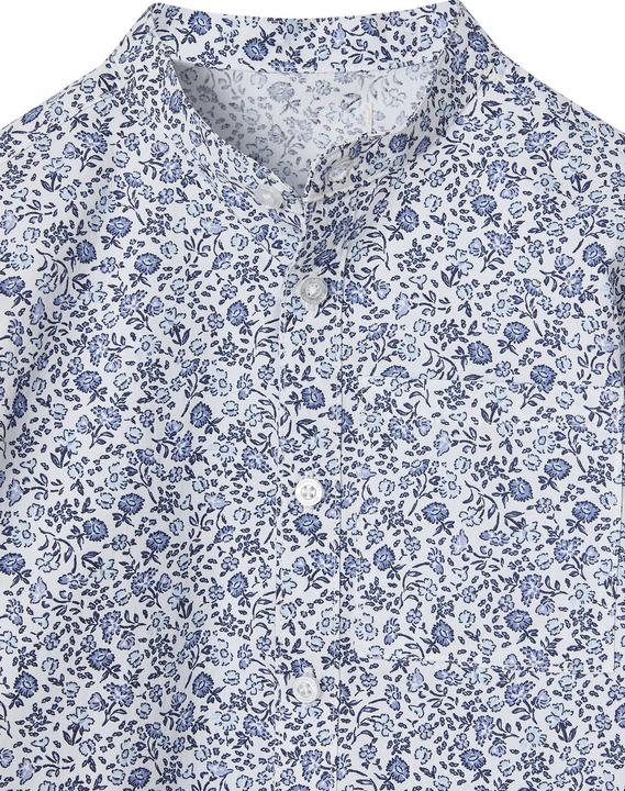 Produktbild Vertbaudet Jungen Hemd mit Stehkragen und Blumenmuster (128)