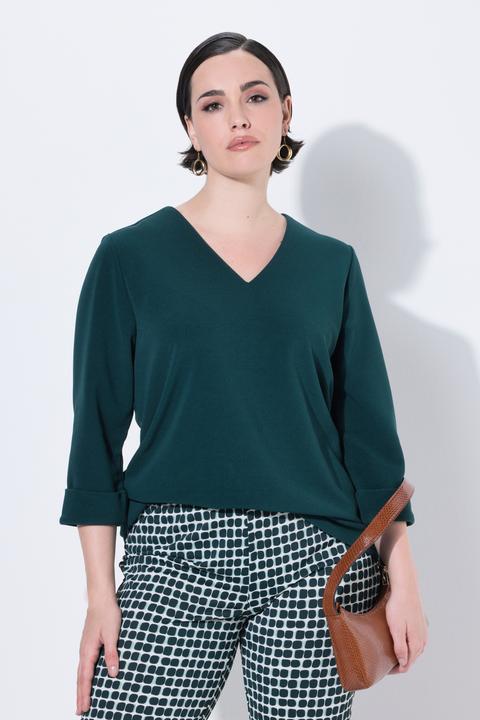 Produktbild Ulla Popken Shirt, Struktur, Rundhalsausschnitt, 3/4-Arm (46, 48)