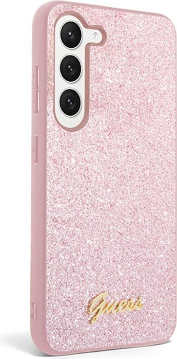 Produktbild Guess Glitter Script Case für Samsung Galaxy S23 - pink (Samsung Galaxy S23)