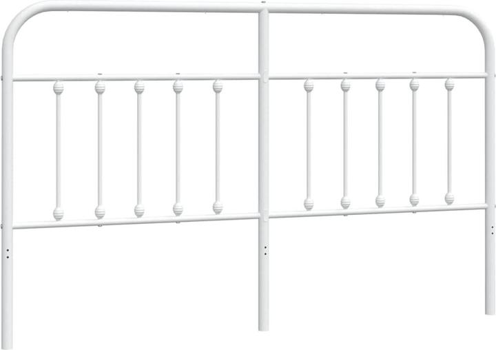 Actual product image vidaXL Kopfteil Metall Weiss 160 cm, Farbe: Weiss, Material (166 x 3 x 100 cm)