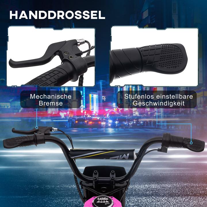 Produktbild Homcom Kindermotorrad Kunststoff, Metall Rosa (12 V)
