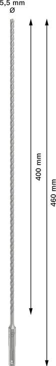 Productafbeelding Bosch Professional Zubehör PRO SDS plus-5X hamerboor, 5,5 x 400 x 460 mm (5,50 millimeter)