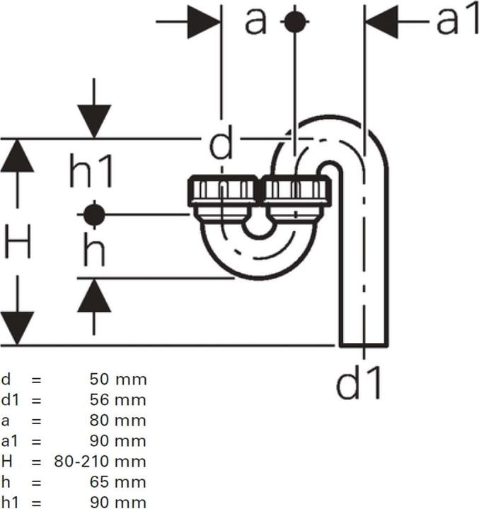 Image du produit Geberit Siphon tubulaire (Siphon tube)