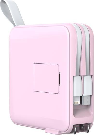 Image du produit Mobile Origin Powerbank & Travel Charger Lightning/USB-C Cable MagSafe/AW/iPhone Compatible pink Powerbank - P... (10000 mAh)