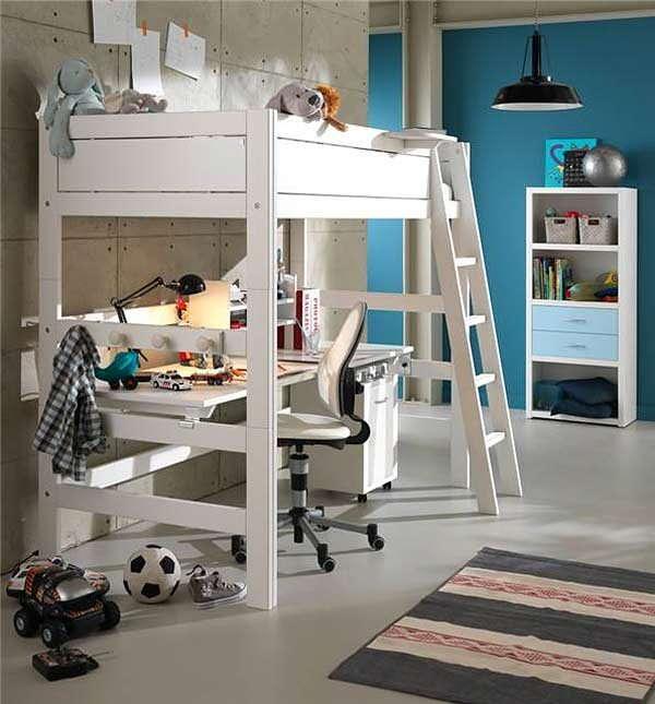Image du produit Lifetime Kidsrooms Lit gigogne avec sommier à lattes de luxe échelle inclinée (90 x 200 cm)