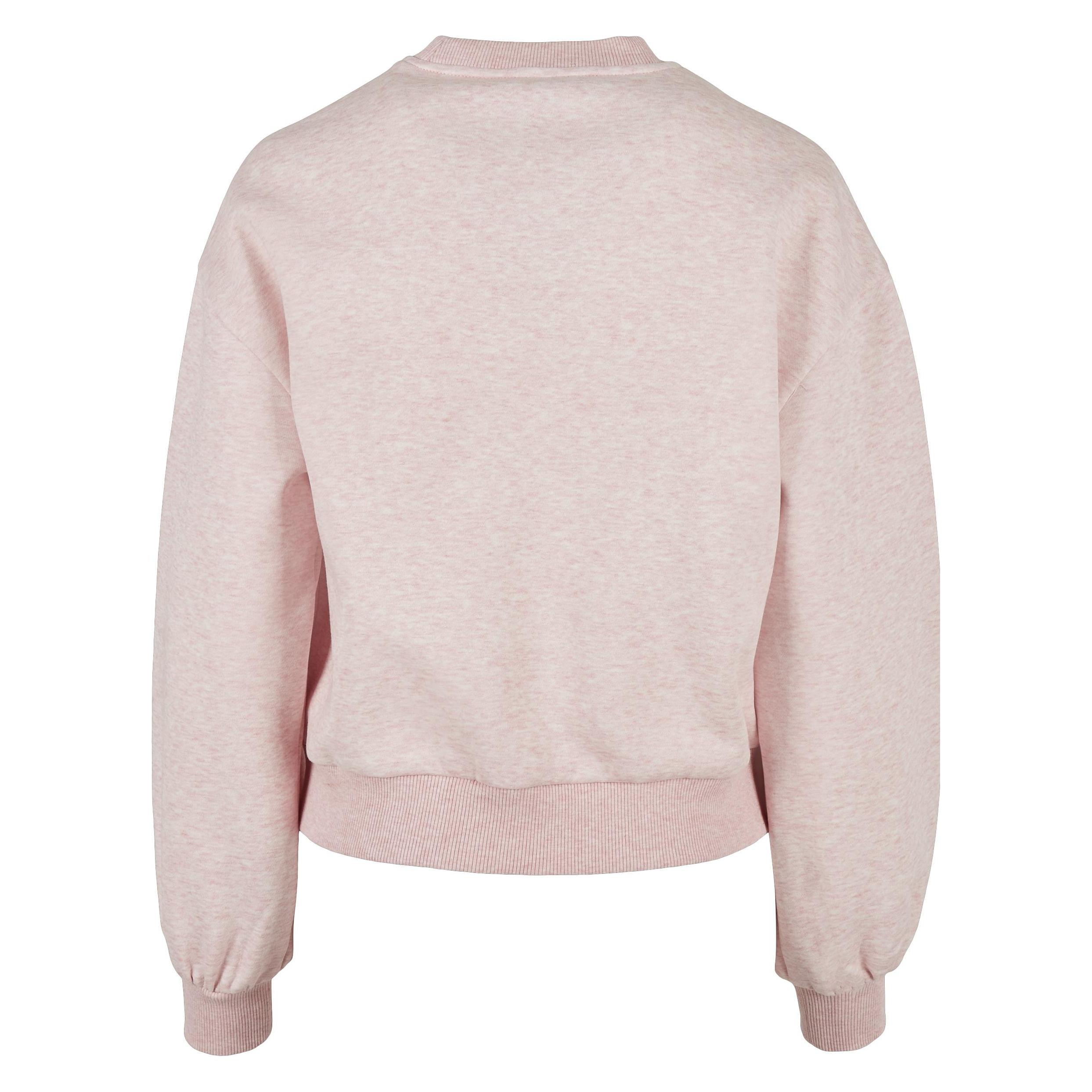 Urban Classics, Damen, Pullover, Ladies Oversized Color Melange Crewneck, Pink, (Xs)