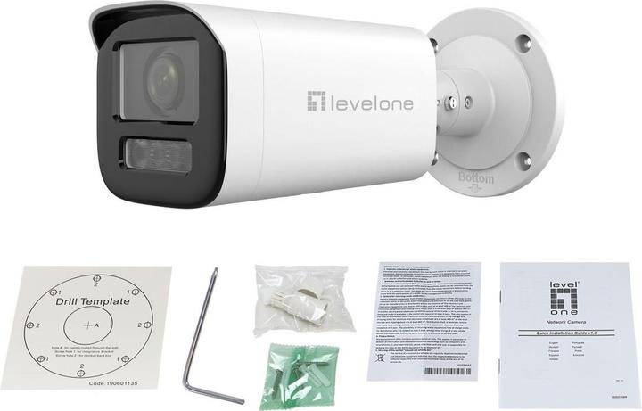 Immagine prodotto LevelOne IPCam FCS-5222 Dome Out 2MP H.265 IR 11W PoE (1920 x 1080 Pixels)