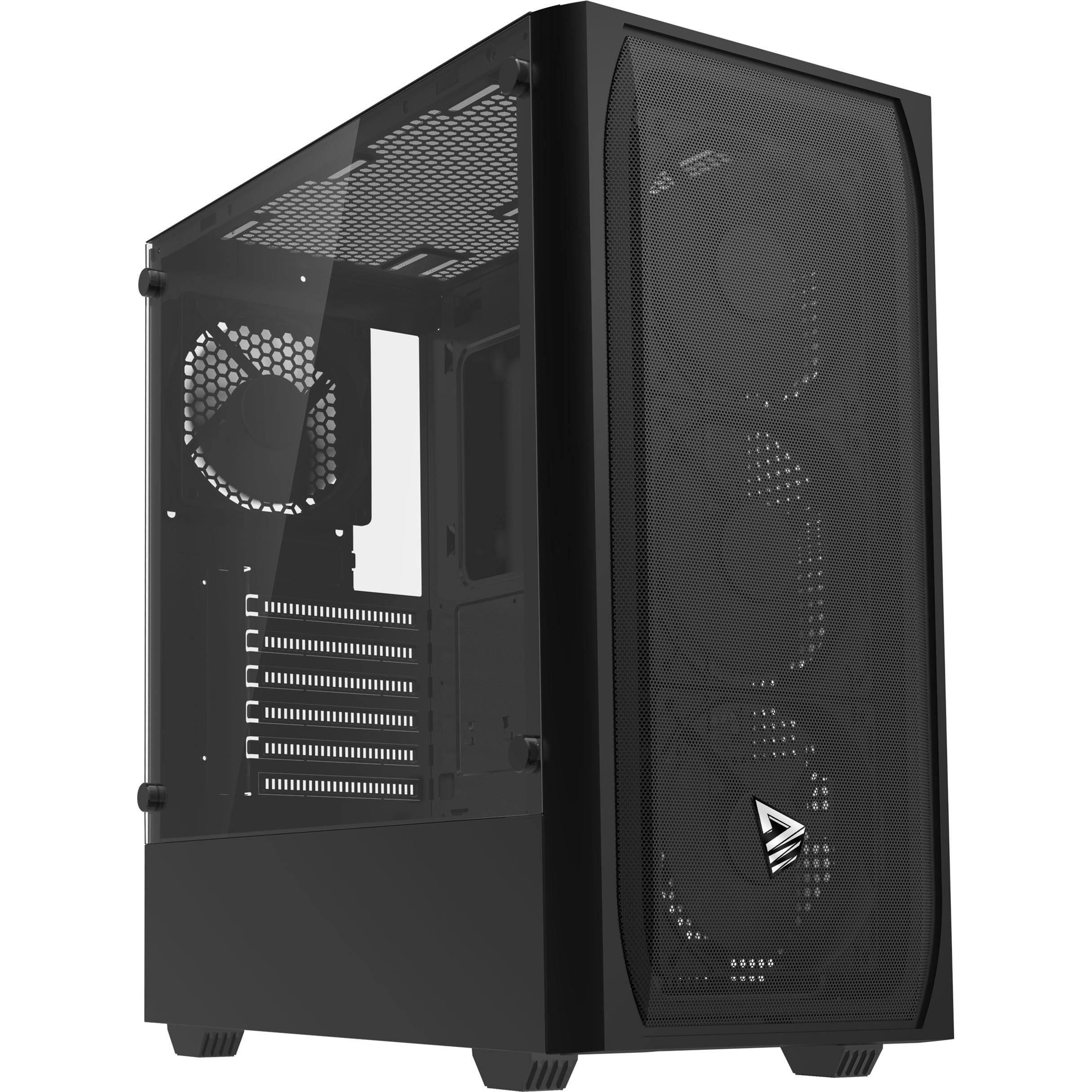 Savio Noctis Flow Cube Schwarz (ATX, Micro ATX (mATX), Mini-ITX), Case PC, Nero