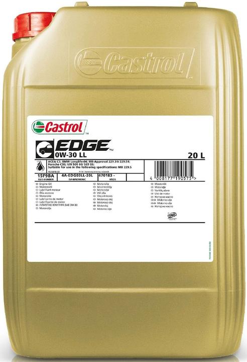 Actual product image Castrol Edge 0W-30 LL (20 l, SAE 0W-30)