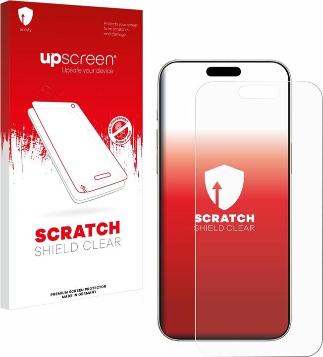 upscreen Schutzfolie Displayschutz Displayschutzfolie Folie Klar Transparent (1 Stück, Apple iPhone 16)
