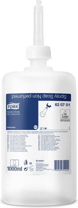 Produktbild Tork Sprayseife - - für S1/S11 Seifenspender - Universal-Qualität, parfumfrei, 1 x 1000 ml (Flüssigseife, 1000 ml)