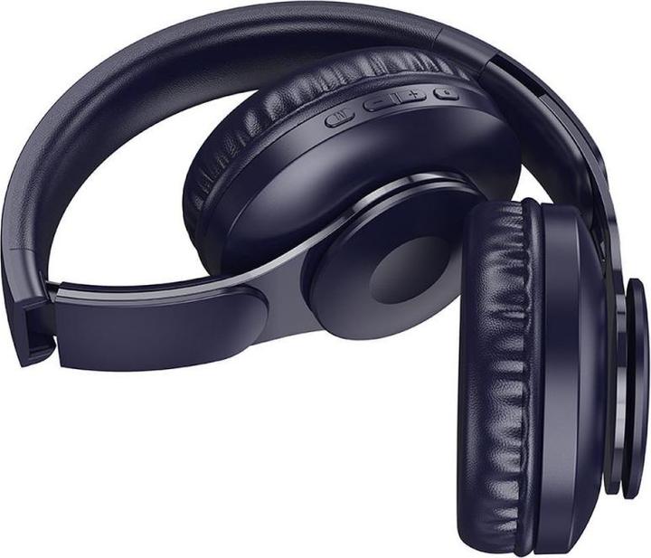 Actual product image Hoco - Wireless Headphones Enjoy (W45) - Over-Ear, Foldable with Bluetooth 5.3 and Microphone - Blue (200 h, Wireless)