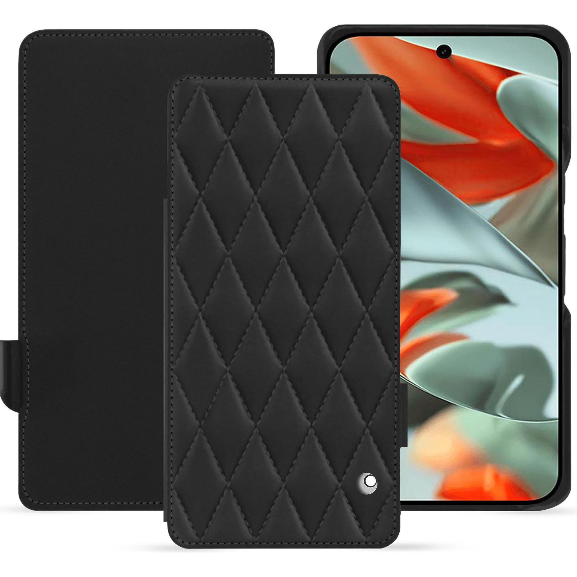 Noreve Lederschutzhülle horizontal (Google Pixel 9 Pro XL), Smartphone Hülle, Schwarz