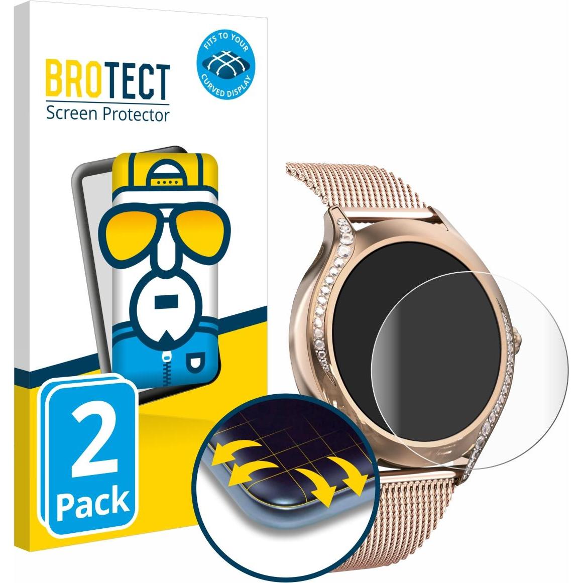 BROTECT Fullscreen Schutzfolie Displayschutz Folie Klar Transparent, Smartwatch Schutzfolie, Transparent
