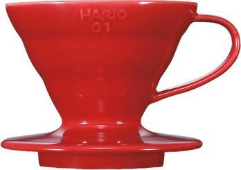 Actual product image Hario V60-02 Ceramic Coffee Dropper, Red