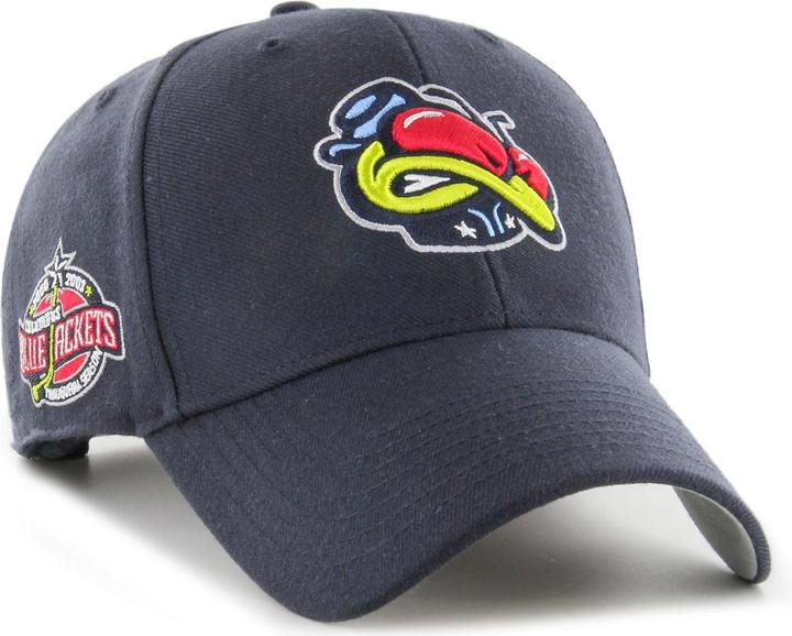 47 Brand Curved Snapback Cap Vintage Columbus Blue Jackets (One Size)