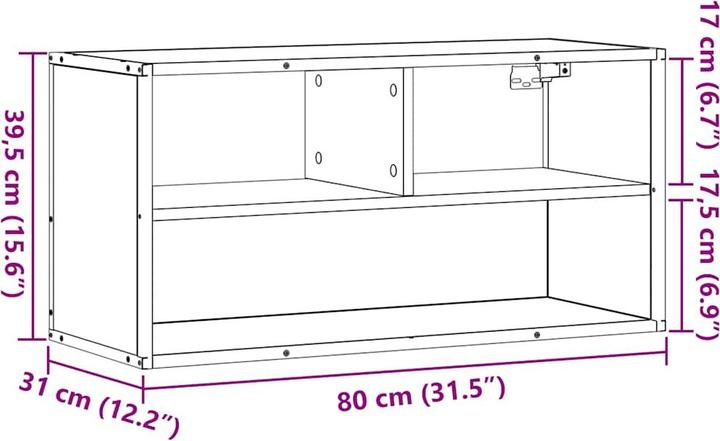 Produktbild vidaXL TV-Schrank (80 x 31 x 39.50 cm)