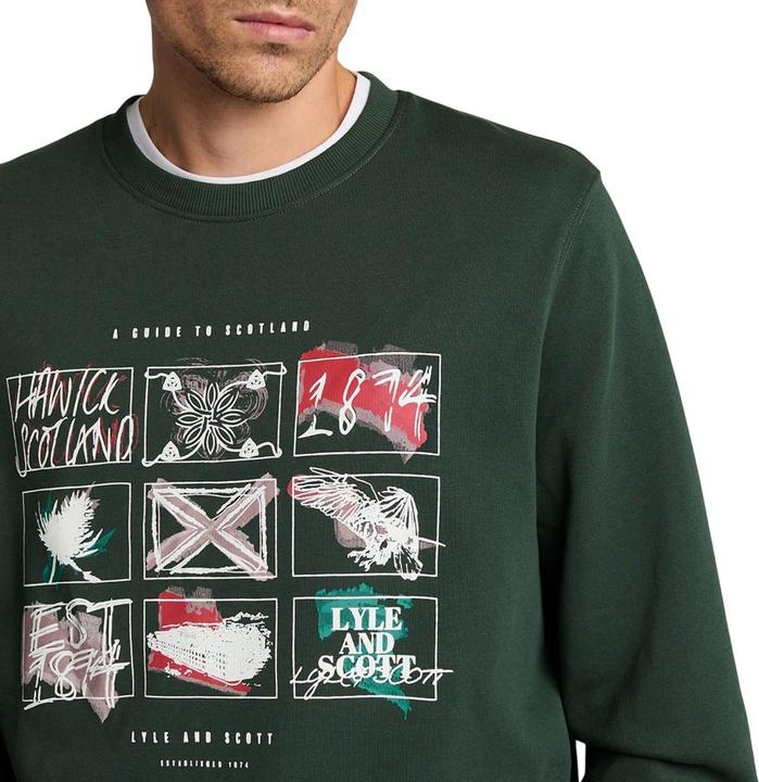 Immagine prodotto Lyle and Scott A Guide To Scotland Felpa Grafica Uomo (L)