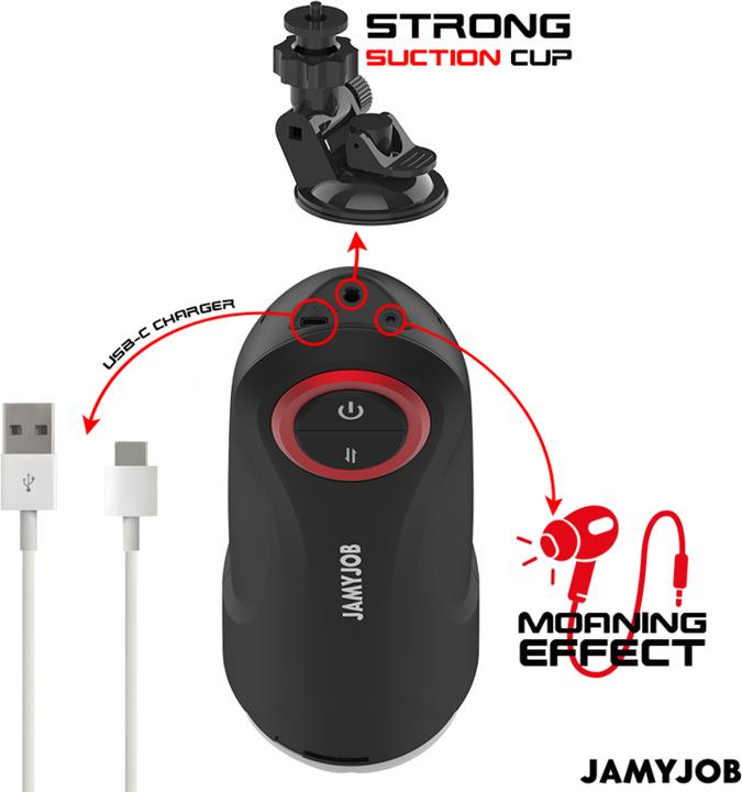 Produktbild Jamyjob Automatischer Vagina-Masturbator Mit Gravity-Funktion, 5 Saugmodi