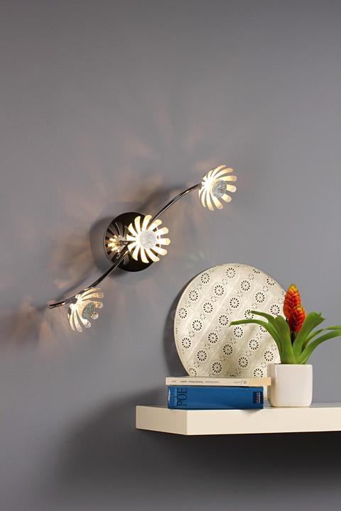 Immagine prodotto Luce ambiente Design LUCE Design Bloom, plafoniera LED tripla 3000 K 15W argento