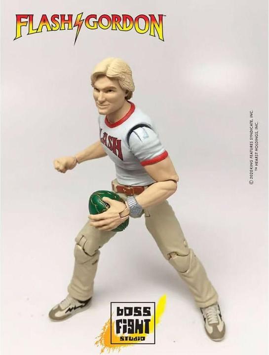 Actual product image Boss Fight Studio Flash Gordon Hero H.A.C.K.S. Action Figure Flash Gordon with Lunchbox