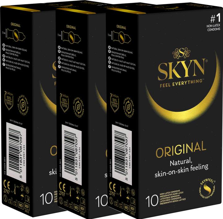 Produktbild Bijoux Indiscrets SKYN «Original» Dreierpack, 30 (3x10) latexfreie Kondome (30 Stk.)