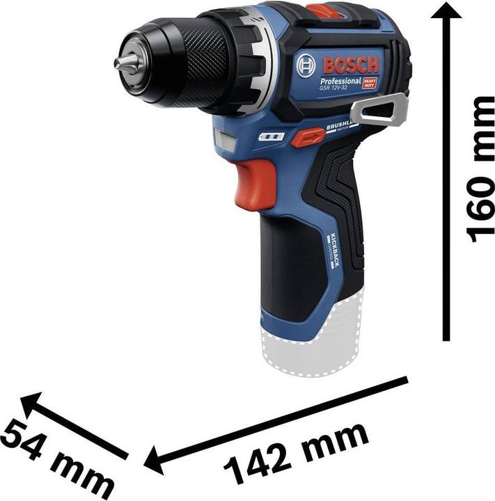Produktbild Bosch Professional 0615A500CF Akku-Schrauber 12 V 2 Ah Li-Ion bürstenlos, inkl (Bohrschrauber)