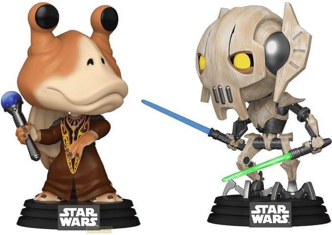 Image du produit Funko Star Wars : La Guerre des Clones POP! figurines en vinyle 2-pack Jar Jar Binks vs. General Grievous