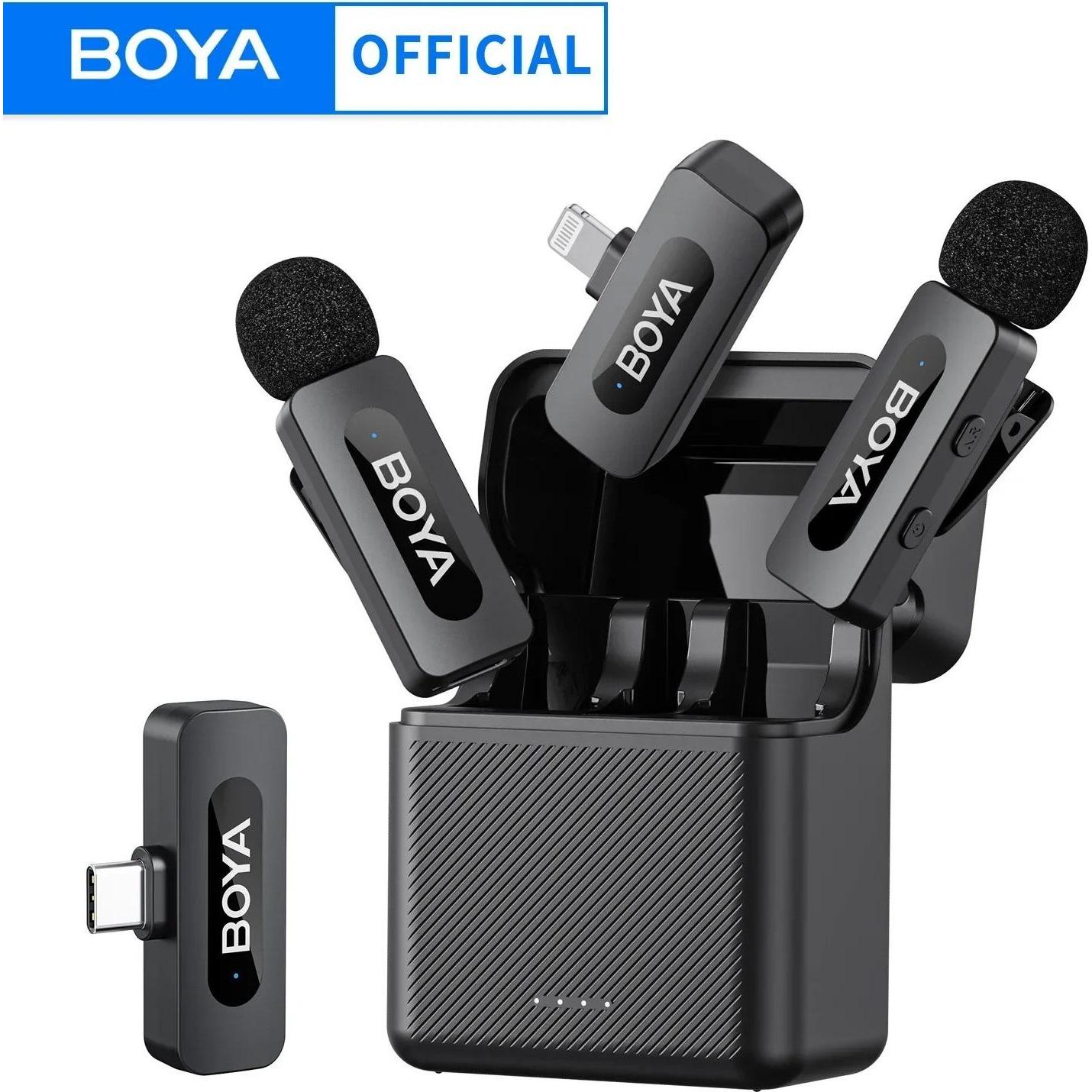 Boya BY-V3 Microfono combo senza fili a 2,4 GHz, Microfono