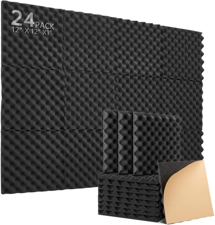 Soundsbay Schalldämmende Akustikschaumstoff-Paneele, 24 Stück (24 Stk.)