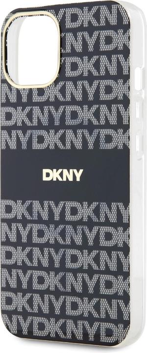 Actual product image DKNY PC/TPU Repeat Pattern Tonal Stripe Magsafe Case for iPhone 13 Black (Apple iPhone 13)