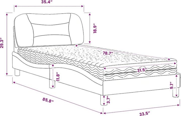 Image du produit vidaXL Bettgestell (80 x 200 cm)
