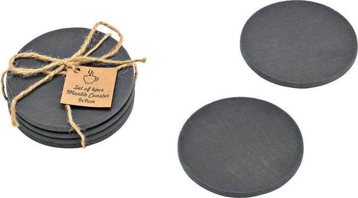 G. Wurm Dessous de verre en ardoise Lot de 4 (L/H/P) 10x4x10cm (4 x, Dessous de verre)